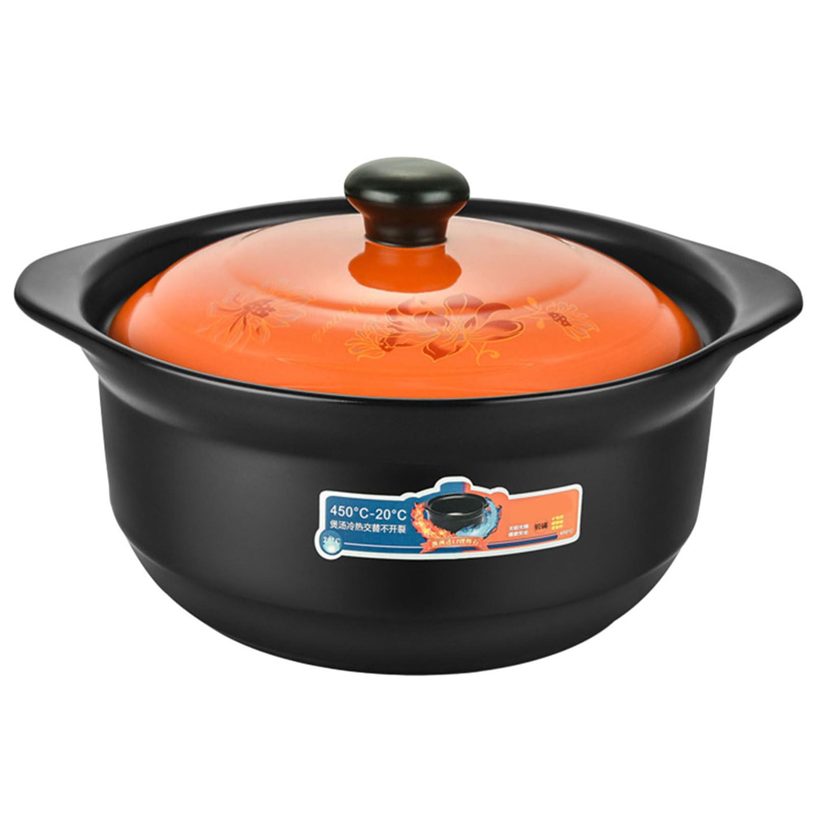 Cazuela de cerámica de 1.8l con tapa Cabilock para guisos caseros