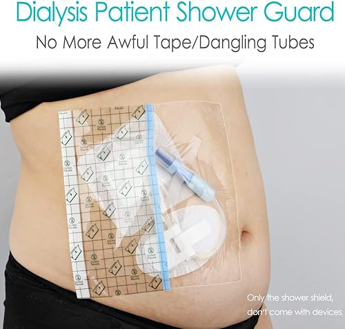 Miniatura 2 de Protector de vendaje de ducha impermeable paquete de 50, cubierta de ducha de catéter de diálisis de 6 x 8 pulgadas, para heridas PD de diálisis