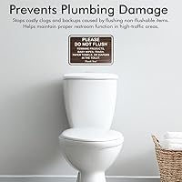 Vista 6 de All Quality Letrero clásico enmarcado con texto en inglés «Please Do Not Flush Thank You» para baño, 4 x 6 pulgadas (negro y blanco) 1 paquete