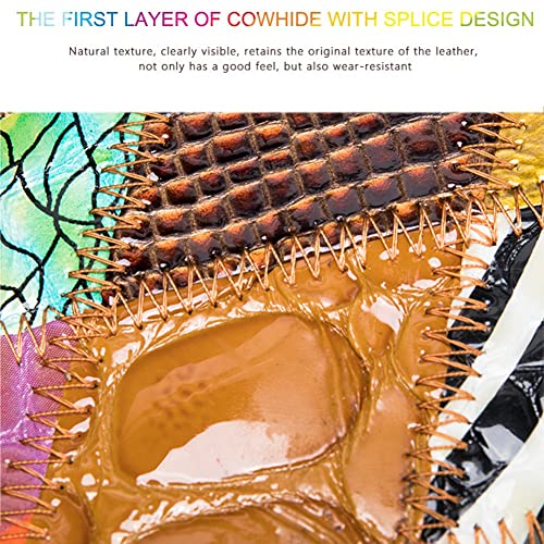 Women Multicolor Wallets Genuine Leather Card Holder Large Purses Phone Clutch (Multicoloured Diamond-L)3