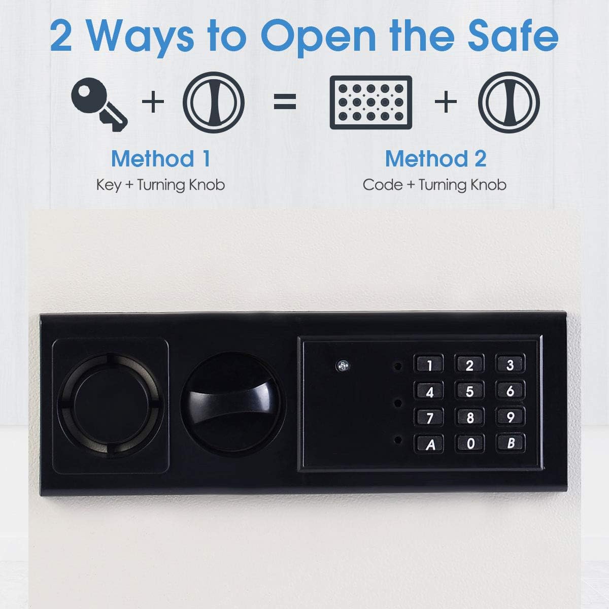 Moccha Electronic Security Box, 83 CF Built-in Wall, Wall Hidden Safe Box, Electronic Flat Security Safety Cabinet, Lock Box