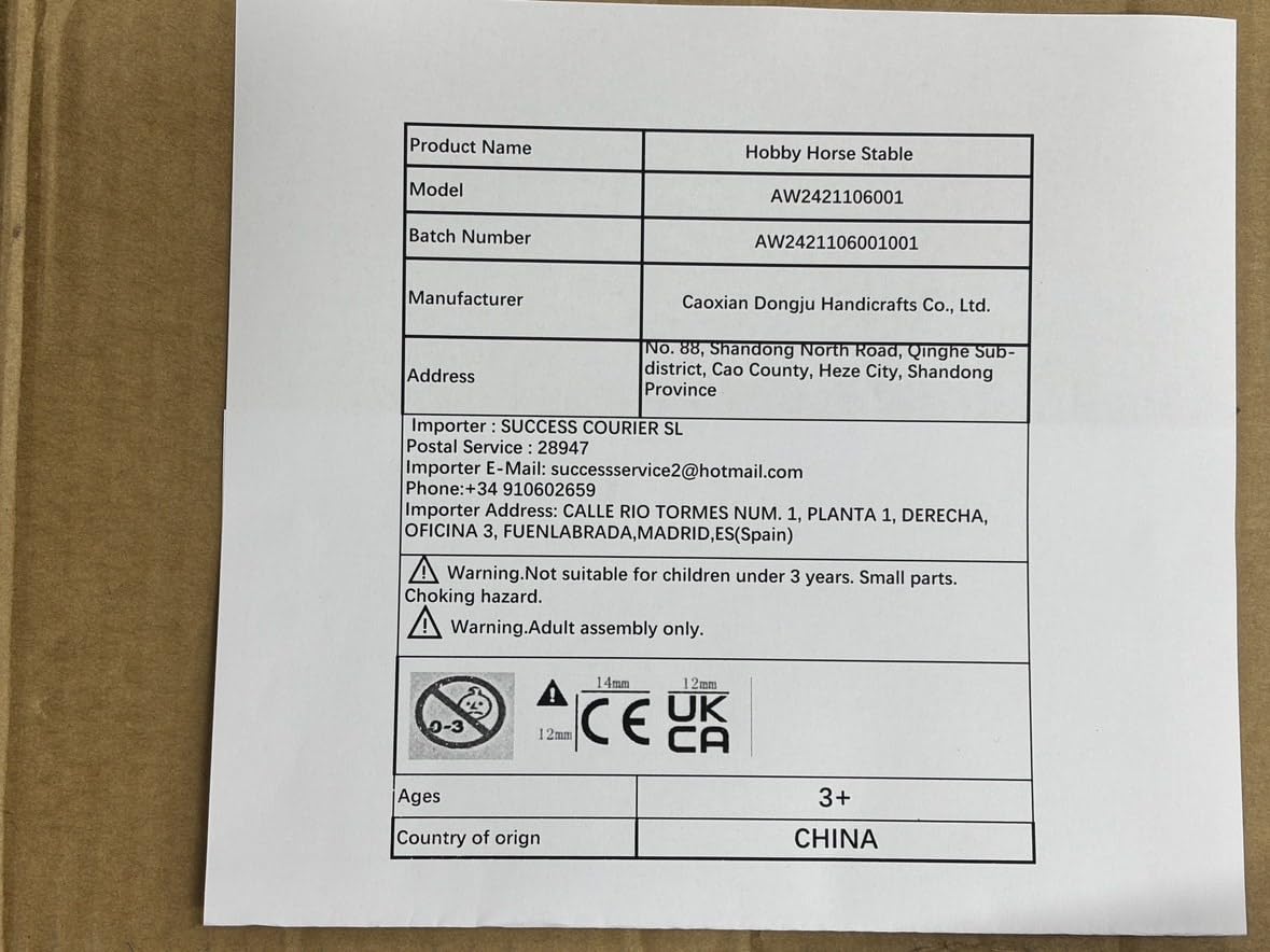 Youyijia Holzständer für Steckenpferd-Accessoires mit Seitenschale – Stall-Display