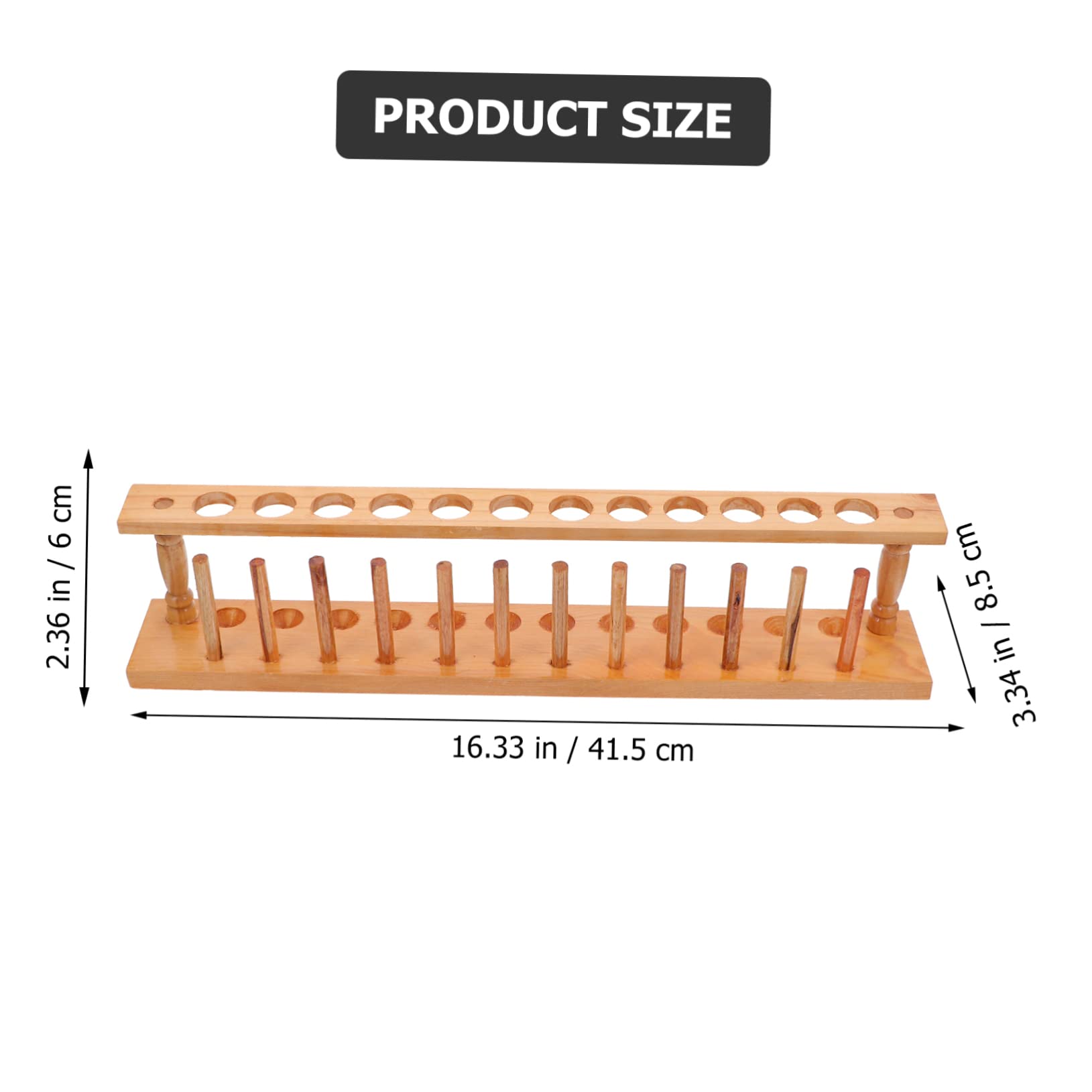 Portoir Tube Essai en Bois Beige pour Laboratoire et École
