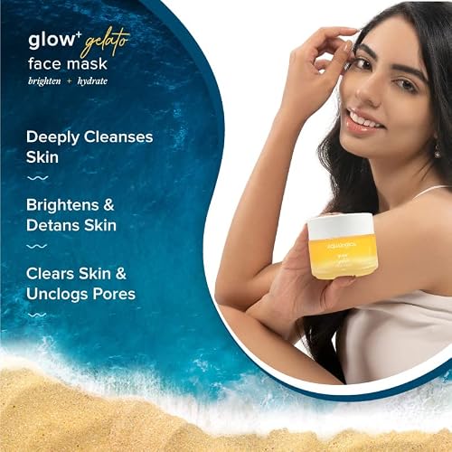 Aqualogica Glow+ Gelato Face Pack with Vitamin C & Papaya to Remove Reduces Dark Spots & Skin Illumination for Women & Men -For Glowing, Oily & Dry Skin -100g 3 61mKA2f V2L. SL500
