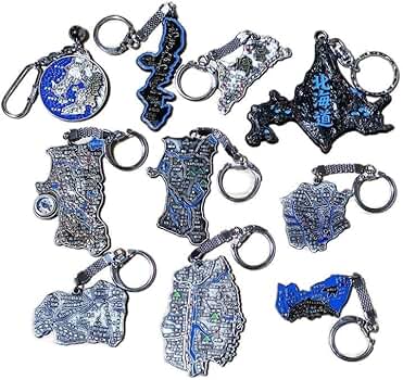 昭和レトロ　キーホルダー 観光地 お土産 都道府県 ご当地 キャラクター Amazon.co.jp: 10個都道府県 地図キーホルダー お土産 昭和レトロ 観光