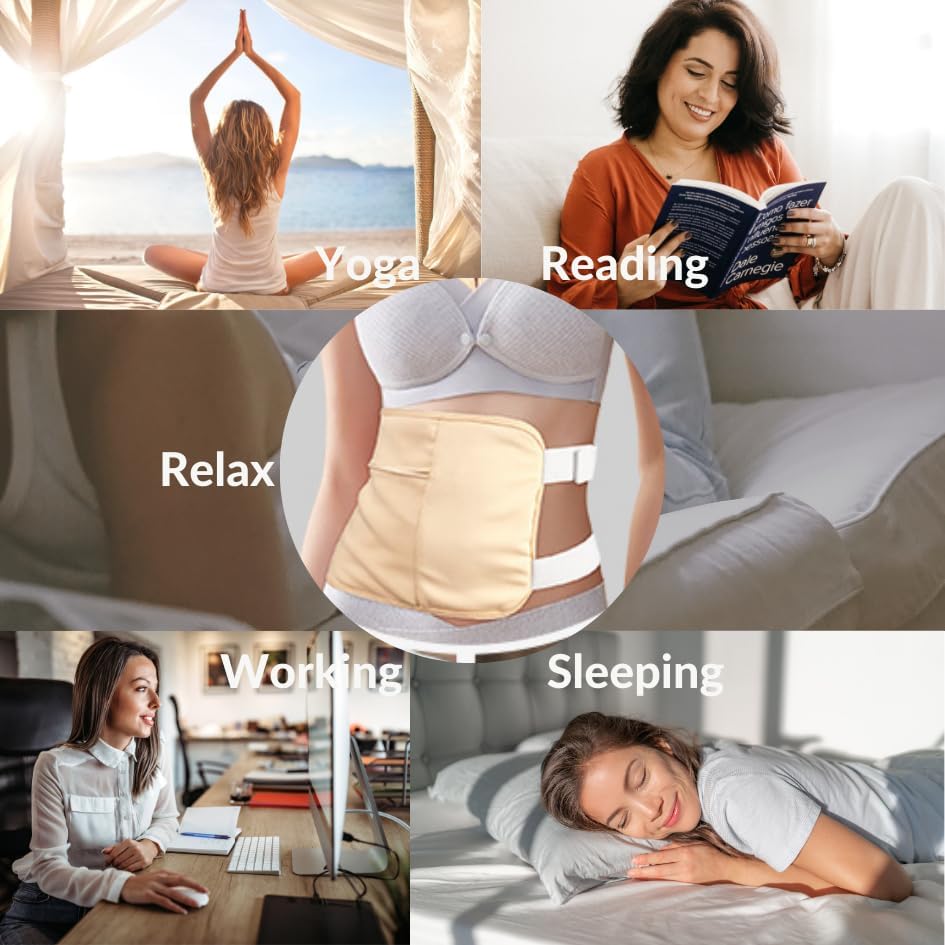 Miniatura 6 de Paquete de aceite de ricino para cintura y cuello de franela de algodón orgánico, paquetes de aceite de ricino para desintoxicación de tiroides e