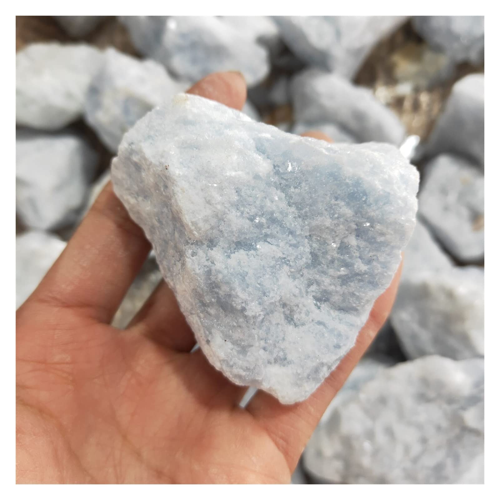 Cristales de calcita de celestita azul natural pura de 80-130g