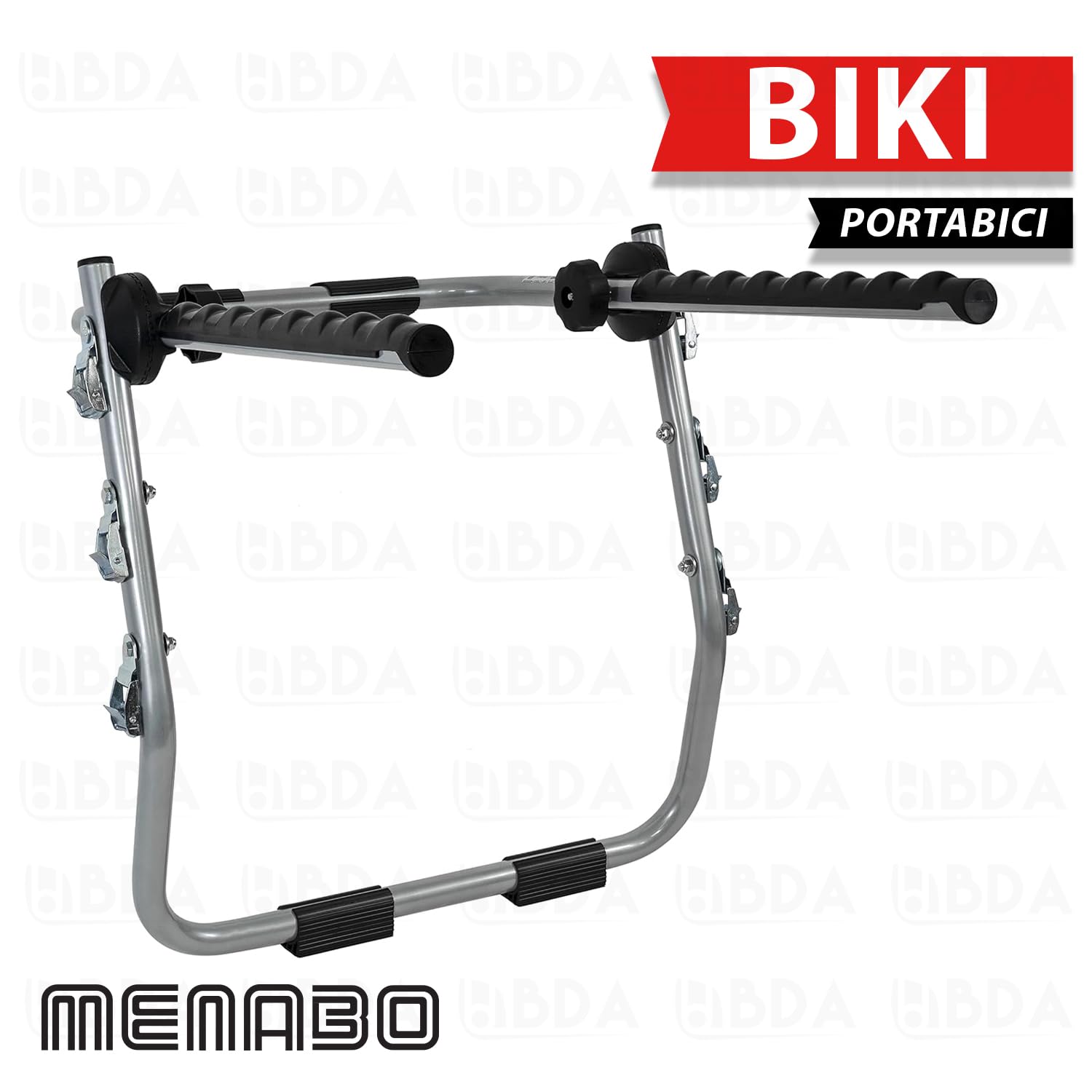 Portabici posteriore per auto da 3 bici MENABO modello BIKI in acciaio per TOYOTA YARIS/VITZ dal 2011