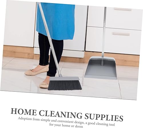 Miniatura 5 de GLEAVI Juego de recogedor de escoba para el hogar, cocina y uso al aire libre, escoba de mango largo 33.5 y recogedor de metal resistente, diseño