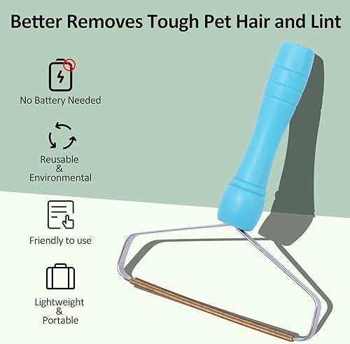 Miniatura 2 de Grepol-V - Removedor de pelo para perros, afeitadora de pelusas profesional, herramienta de depilación de mascotas reutilizable para sofá,