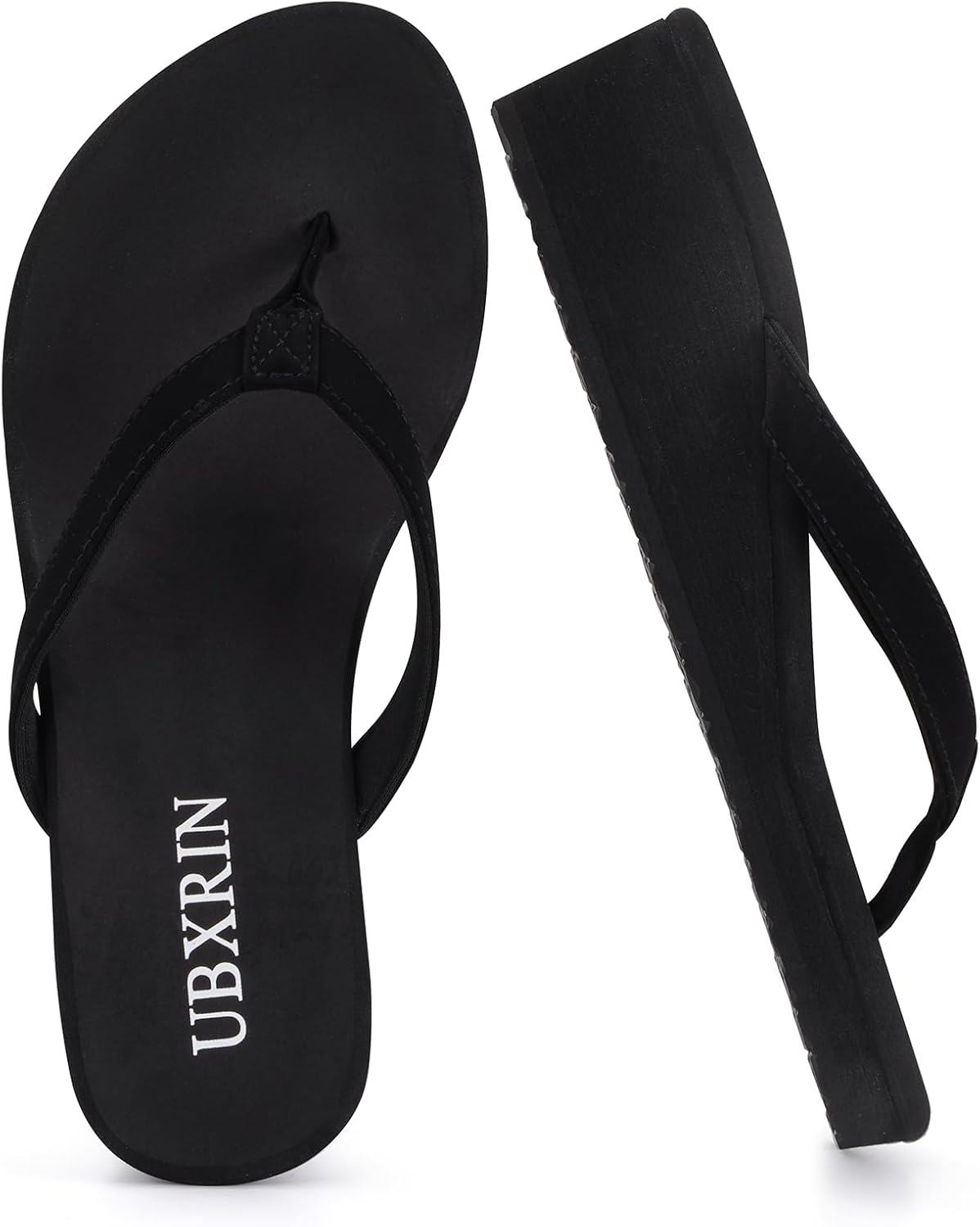 UBXRIN Women's Wedge Flip Flops Comfortable Platform Thong Sandals,Beach Pool Casual Summer Slip-On Shoes - Image 5