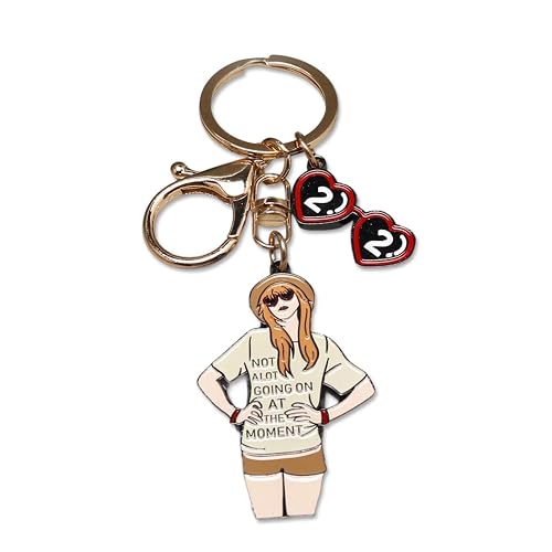 Nhemeylp Taylor Keychain, Alloy Music Keyring Backpack Accessories, Fashion Music Lover Keychain Gifts for Fans Girls Boys Adults