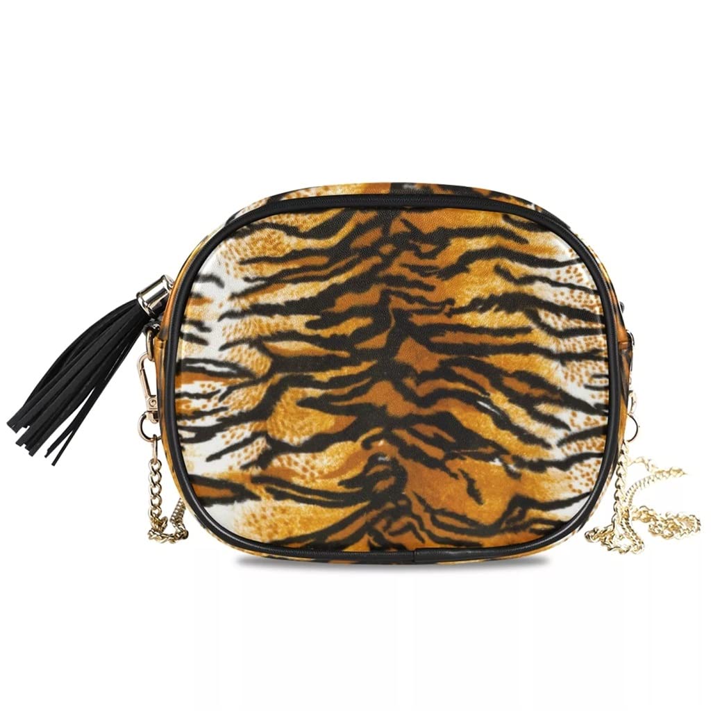 Female Winter Soft PU Handbag Print Chain Shoulder Messenger Crossbody Bags for Women