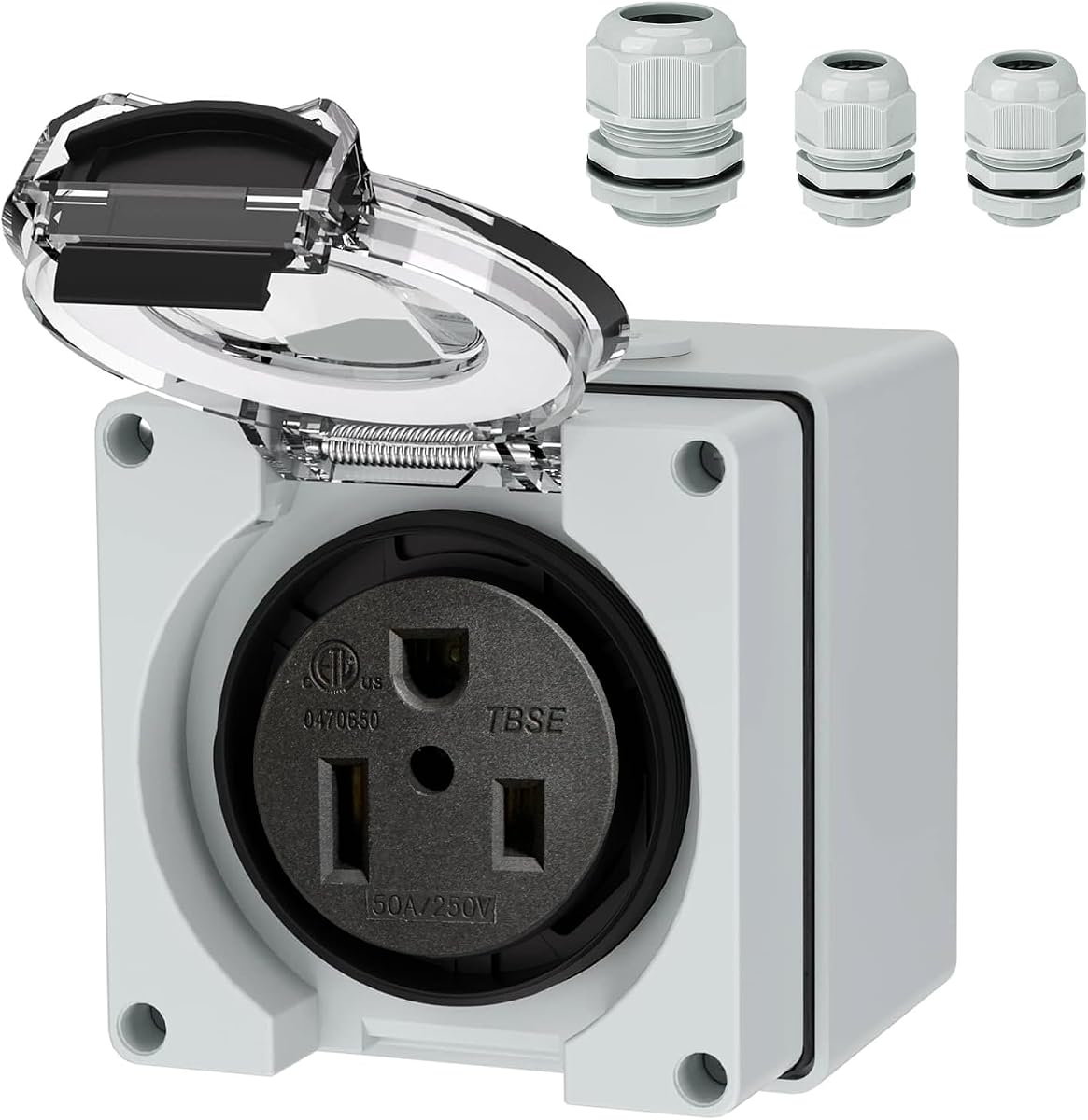 50 Amp Power Outlet Box with Waterproof Upgrade