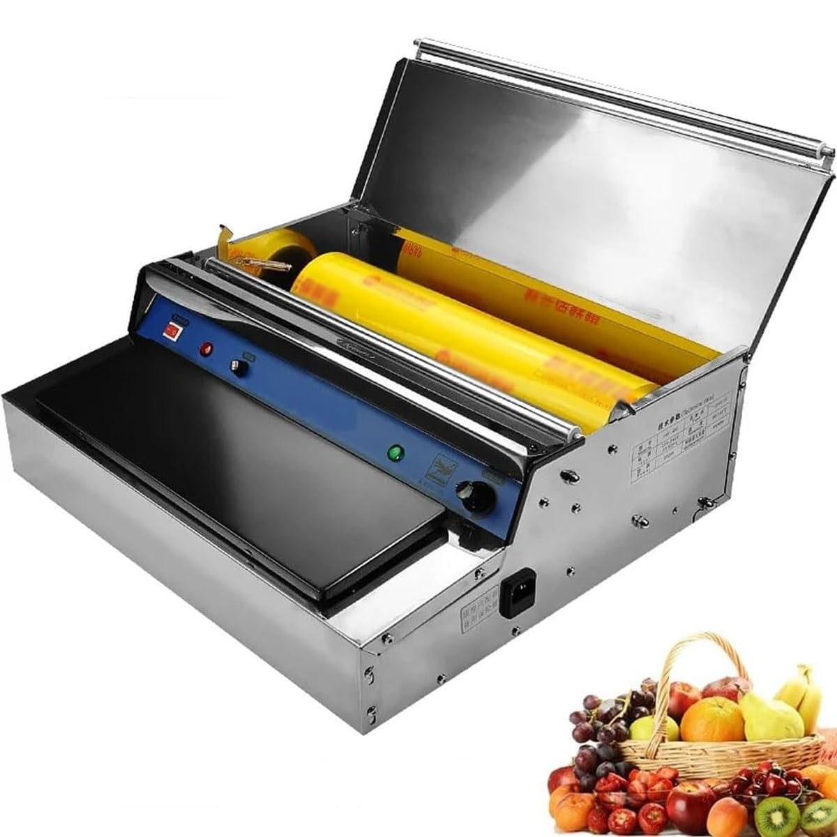 Stretchfolie Wrapper Maschine - Manuelle Frischhaltefolie Verpackungsgerät für Lebensmittel und Gemüse - 45,7 cm Handfolienversiegelung für gewerbliche Nutzung