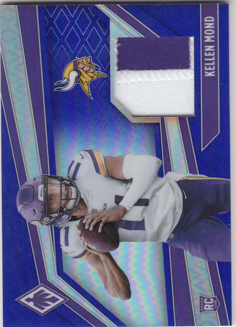 Football Trading Card 2021 Panini Phoenix Rookie Memorabilia Prime Blue #22 Kellen Mond NM Near Mint MEM 8/25 Vikings