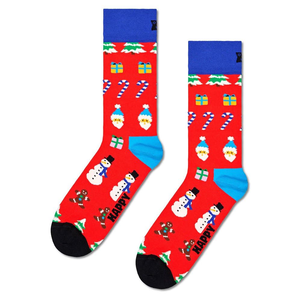 Happy Socks Unisex Red All I Want For Christmas Crew Socks - (Uk, Alpha, M, L, Regular, Regular, )