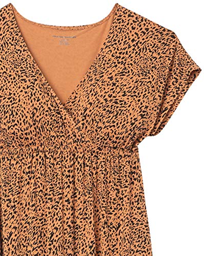 Image of Amazon Essentials Women's V Neck Short Sleeve Waisted Maxi Dress (Available in Plus Size)