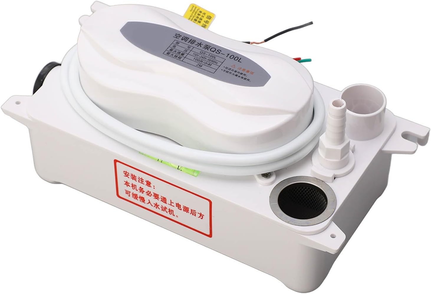 HVAC Water Drain Pumps, Condensate Removal Water Pumps with 600ml Storage Box 100L/H, Automatic Operation and Stop Function, Ideal for Air Conditioners, Ice Makers