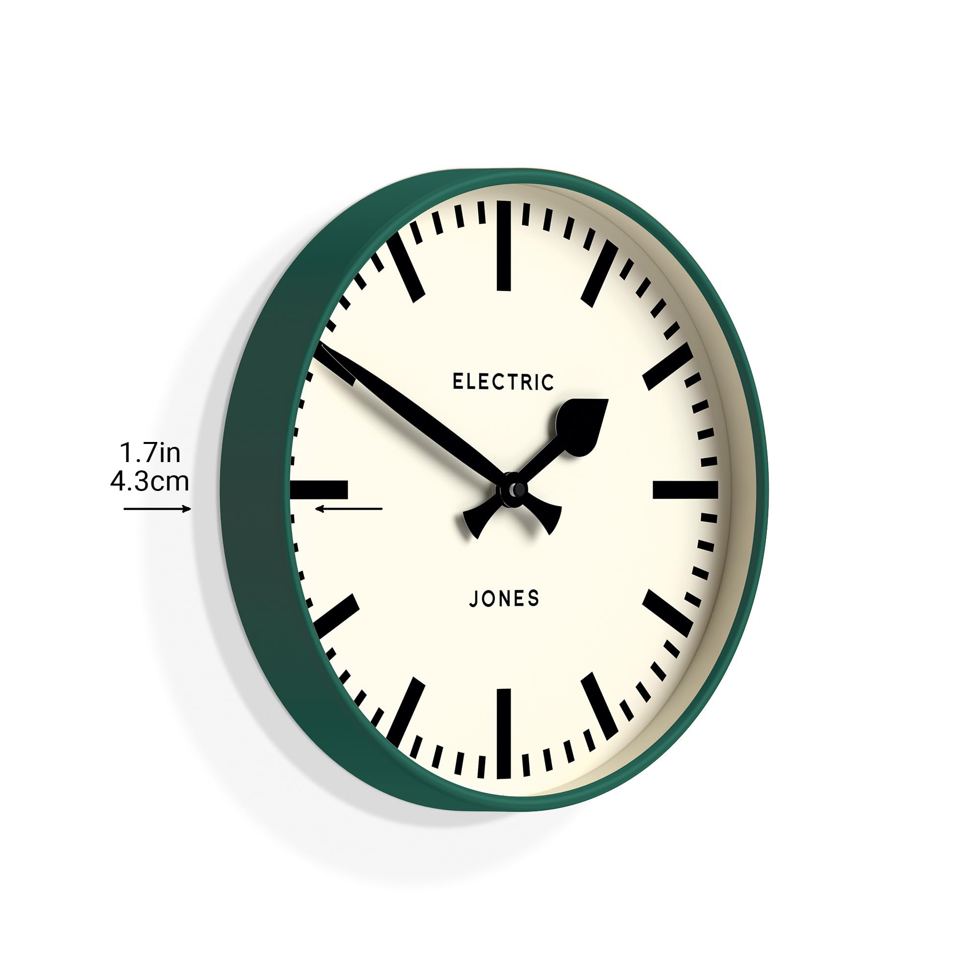 Jones Clocks® Tiger wall clock, Dark Green, 30 x 30 x 4.5 cm - Image 4