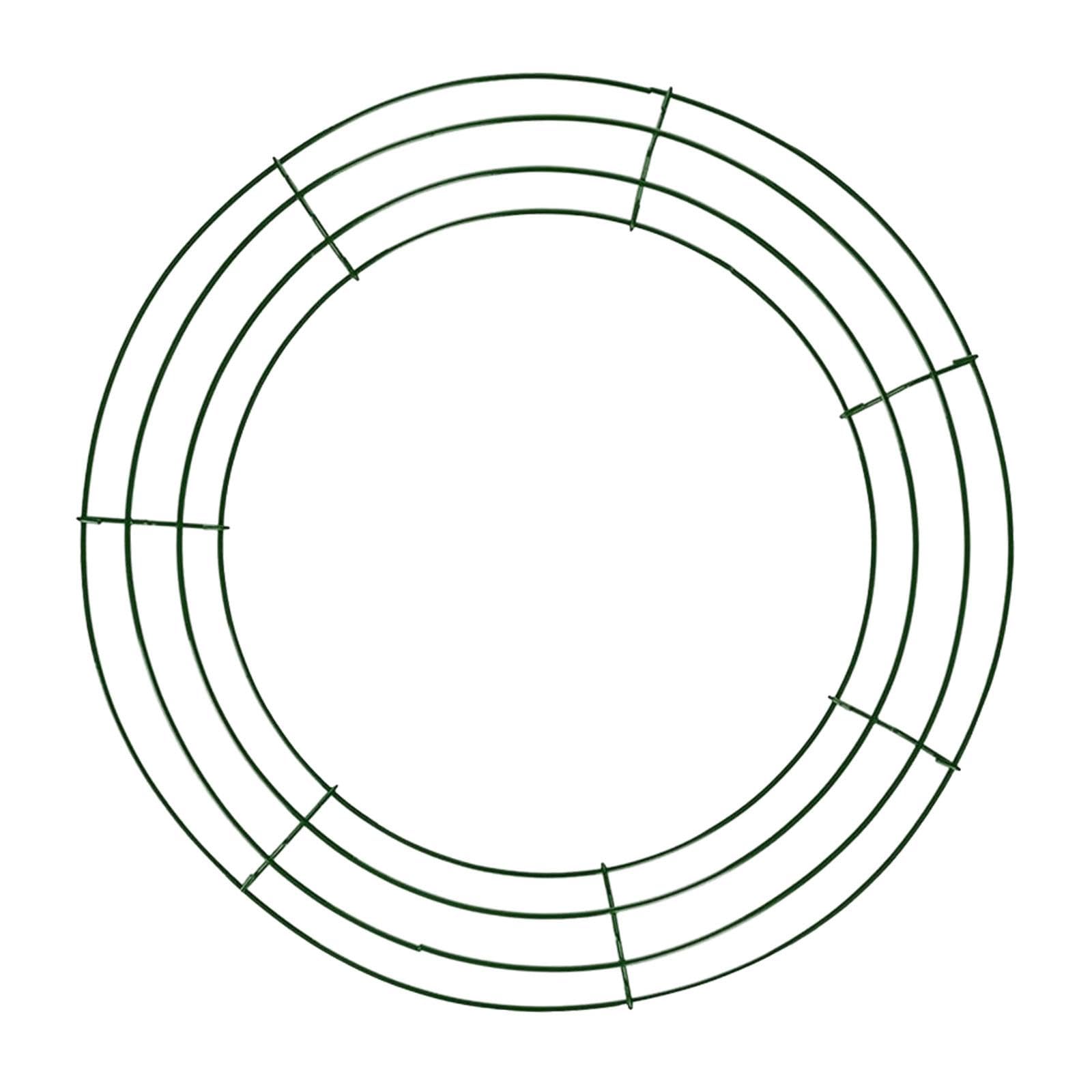 Cadre métallique rond 40cm vert pour atelier créatif et art floral intérieur