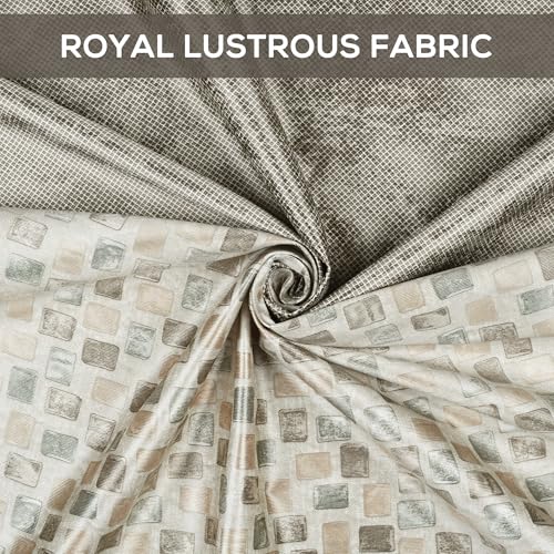 Image of Door Curtains 7 Feet Pack of 1, Geometric, Beige