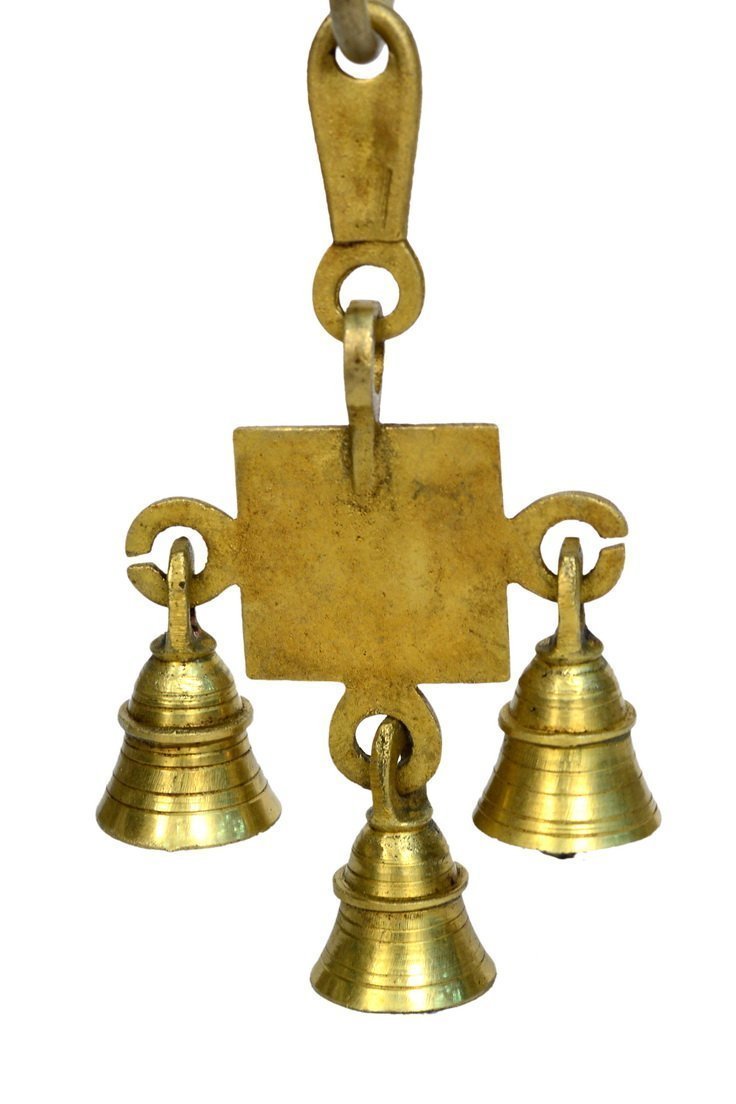 ITOS365 Brass Wall Hanging With Bells (6 x 3 inch, Gold) - Image 2 thumbnail