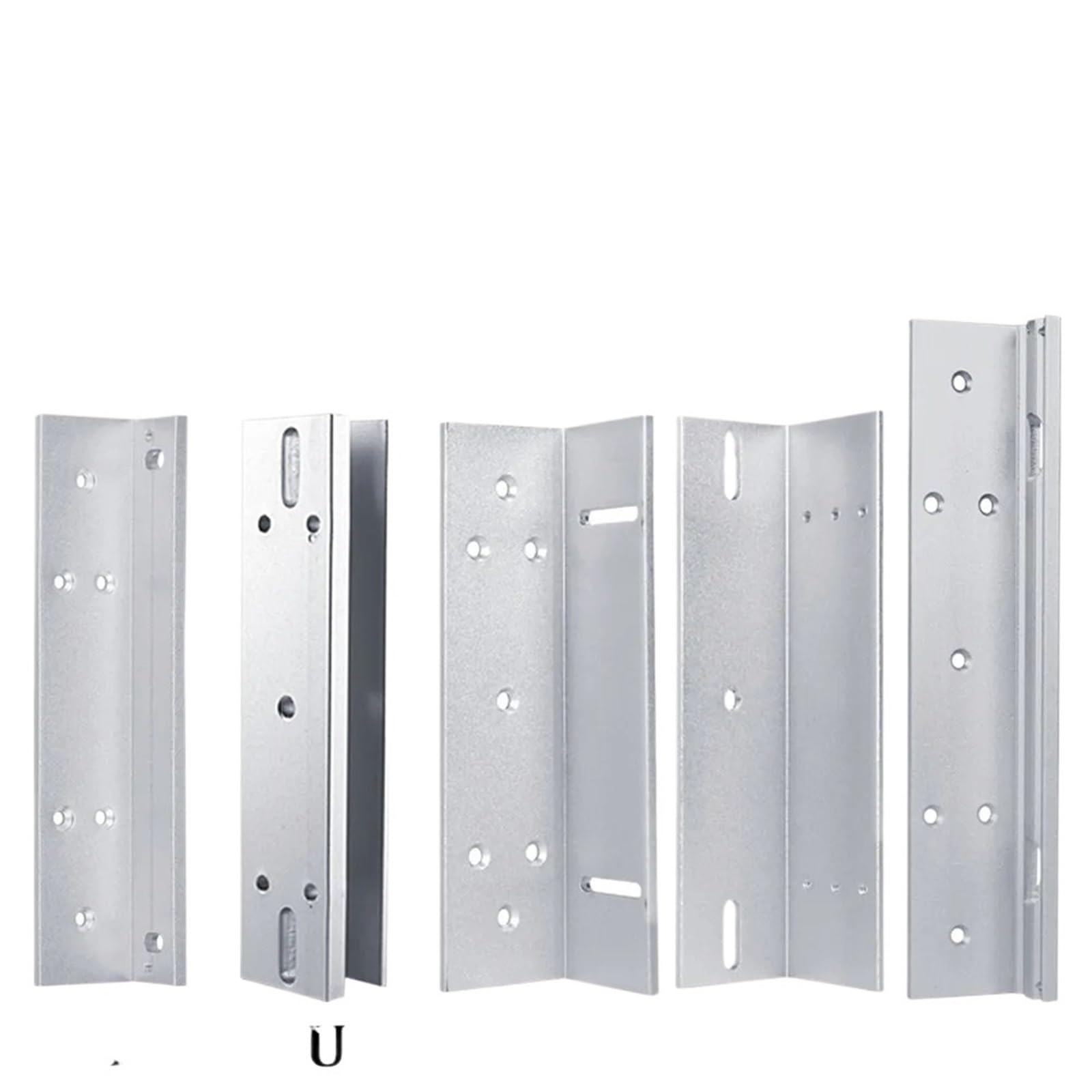 Cerradura magnética de 180 KG/280 KG con soporte en forma de L/U/ZL for puerta de vidrio sin marco for de bloqueo de seguridad de control de acceso(180KG U)