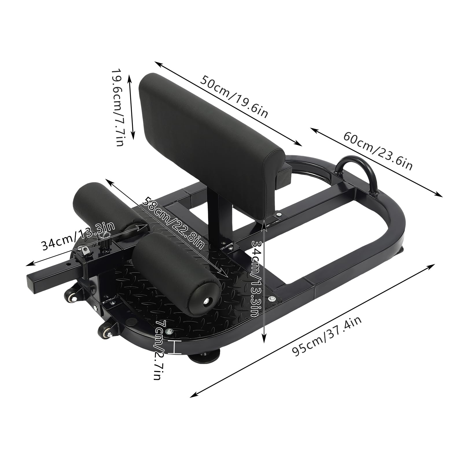 Sootvp Multi-Functional Deep Squat Bench, 551LBS Weight Capacity Exercise Bench for Full Body Strength Training?Home Gym Workout Station Leg Exercise Machine, Black