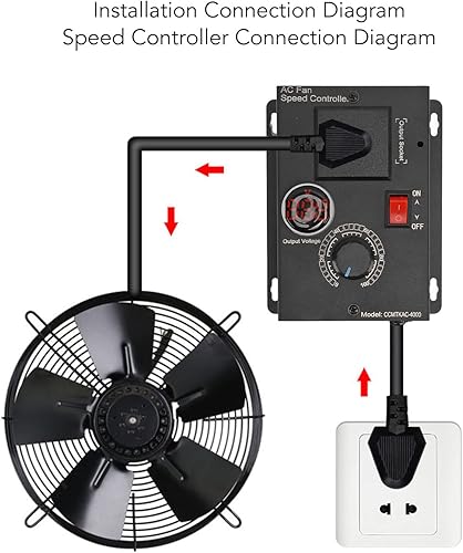 Miniatura 2 de Controlador de velocidad variable, controlador de voltaje SCR, regulación continua controlador de velocidad del ventilador para motores eléctricos