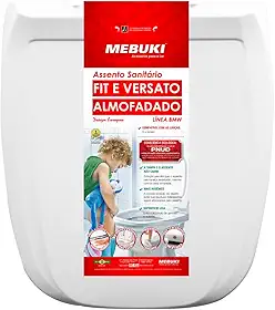 Tampa de Vaso Sanitário Assento Almofadado Retangular Para Bacia Fit Celite 1.6gpf 6.0lpf (Branco)