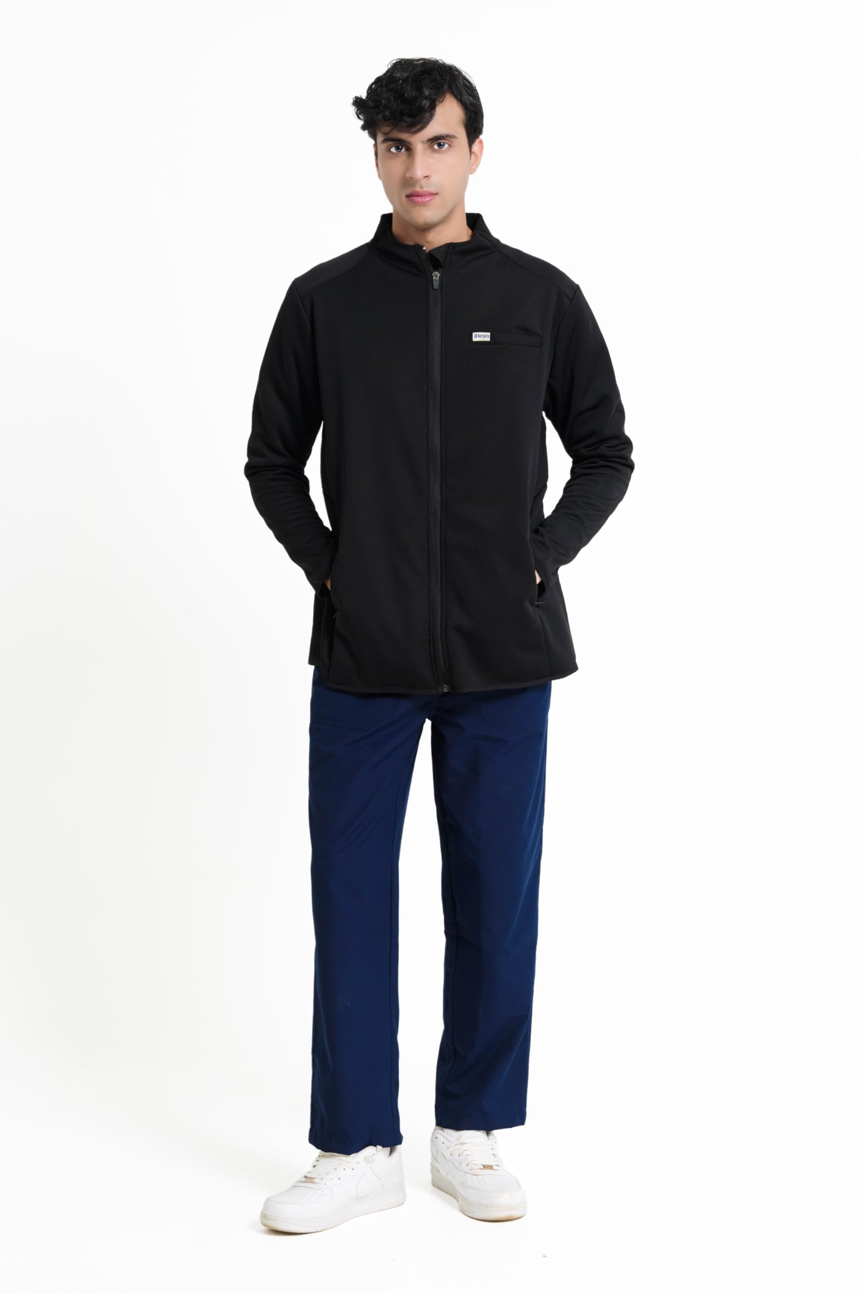 knya DRIFT Jacket – Black | Premium Polyester Fleece with Ecolite Fabric | Men-picture-49