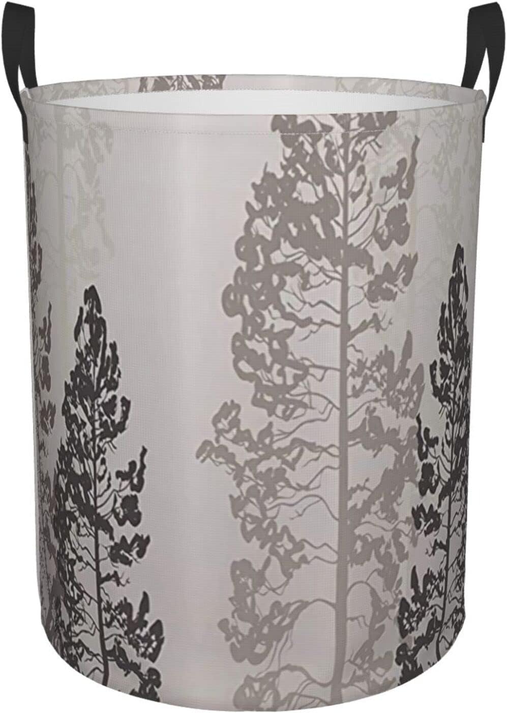 Laundry Basket, Pine Trees in Forest on Foggy Ombre Background