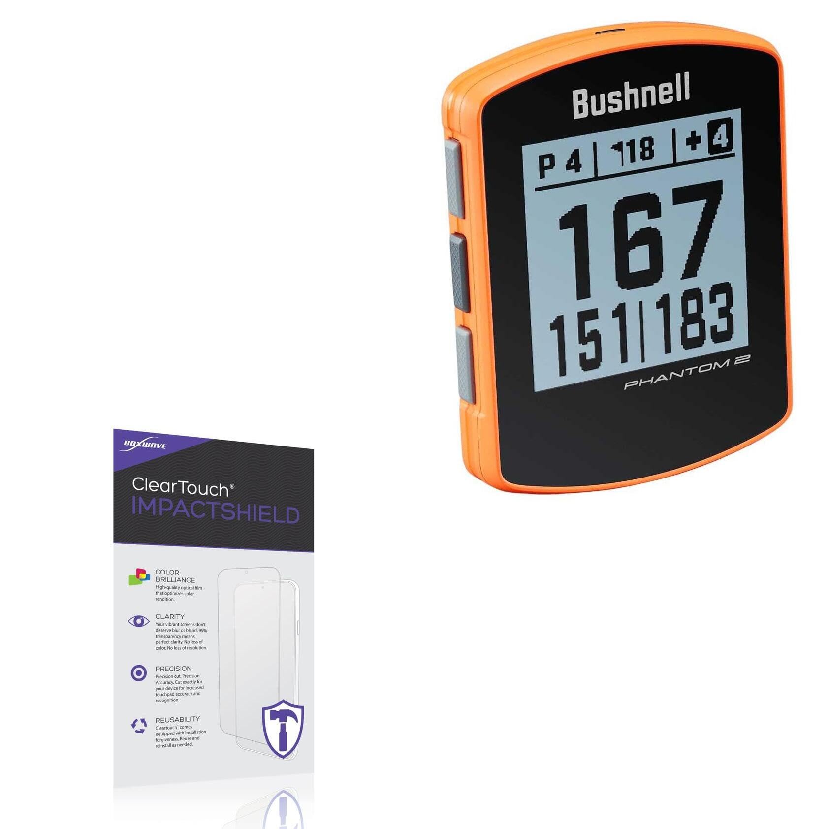 BoxWave Screen Protector Compatible With Bushnell Golf Phantom 2 (2.2 in) - ClearTouch ImpactShield (2-Pack), Impenetrable Screen Protector Flexible Film