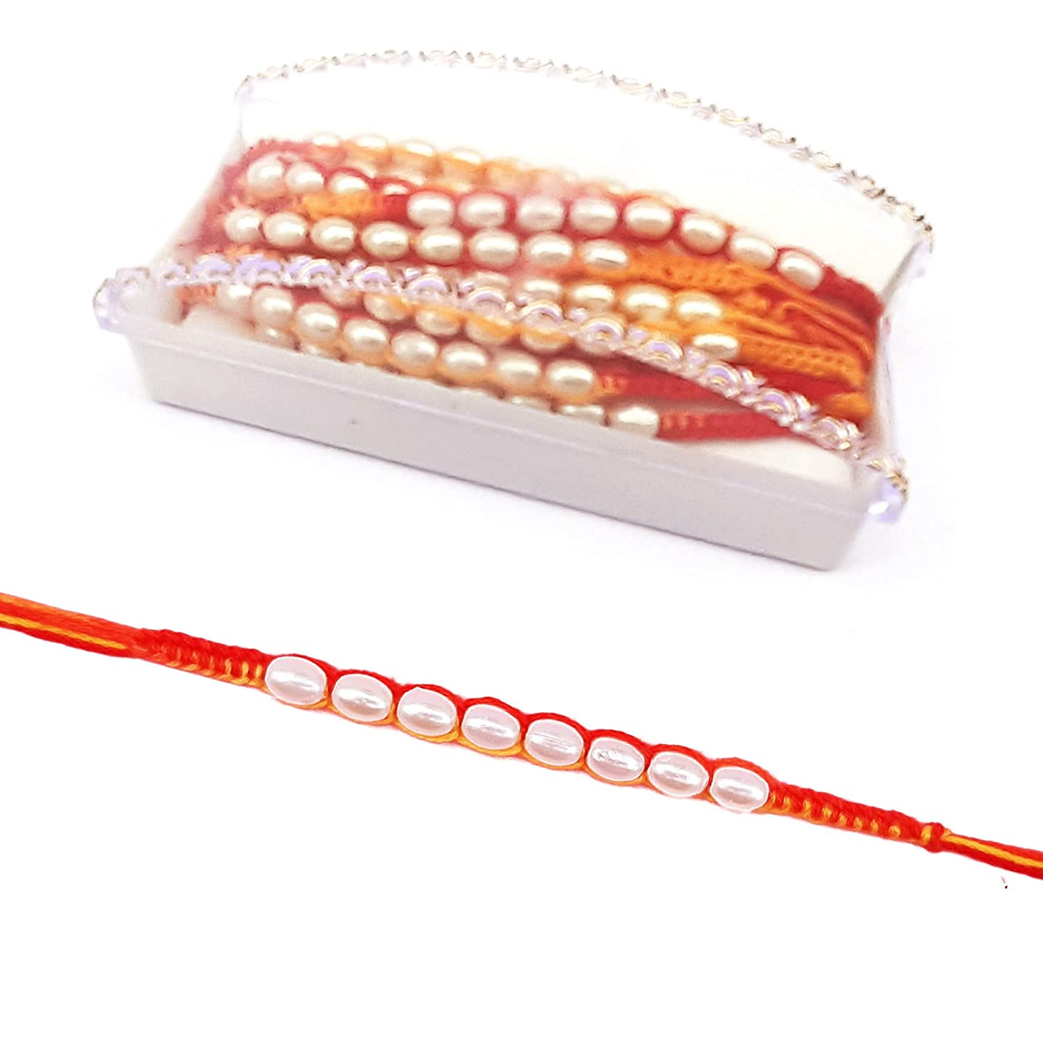 Urvi Creations Pearl Moli Thread Kalava Dora Rakhi Combo Set for Brother for Men - Set of 12 (B09BXVTMNB) Amazon Price History, Amazon Price Tracker