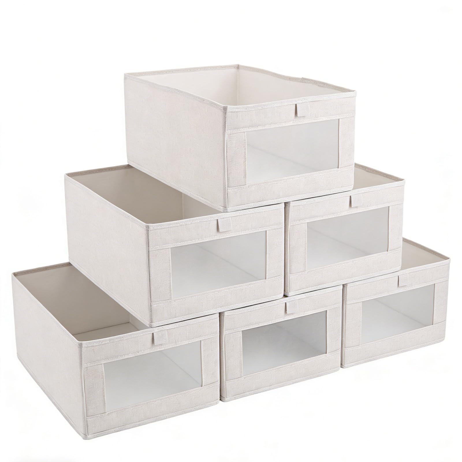 Boîte de rangement en tissu Lot de 6 organiseurs pour désencombrer le dressing au quotidien
