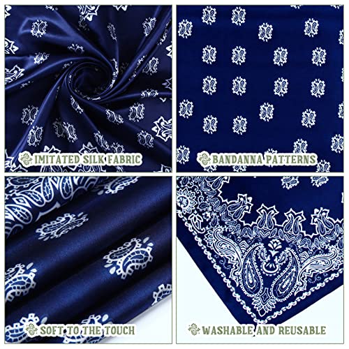 Zhanmai 8 Pcs 27.5 x 27.5 Inch Square Satin Head Scarves Women Silk Bandana Hair Scarves Hair Wrap Neck Scarf for Sleeping3