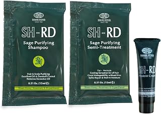 SH-RD Scalp Purifying Essentials for Travel & Trial | Sage Shampoo and Conditioner, Protein Cream | Hotel Size Set for Oily Hair Anti-Dandruff