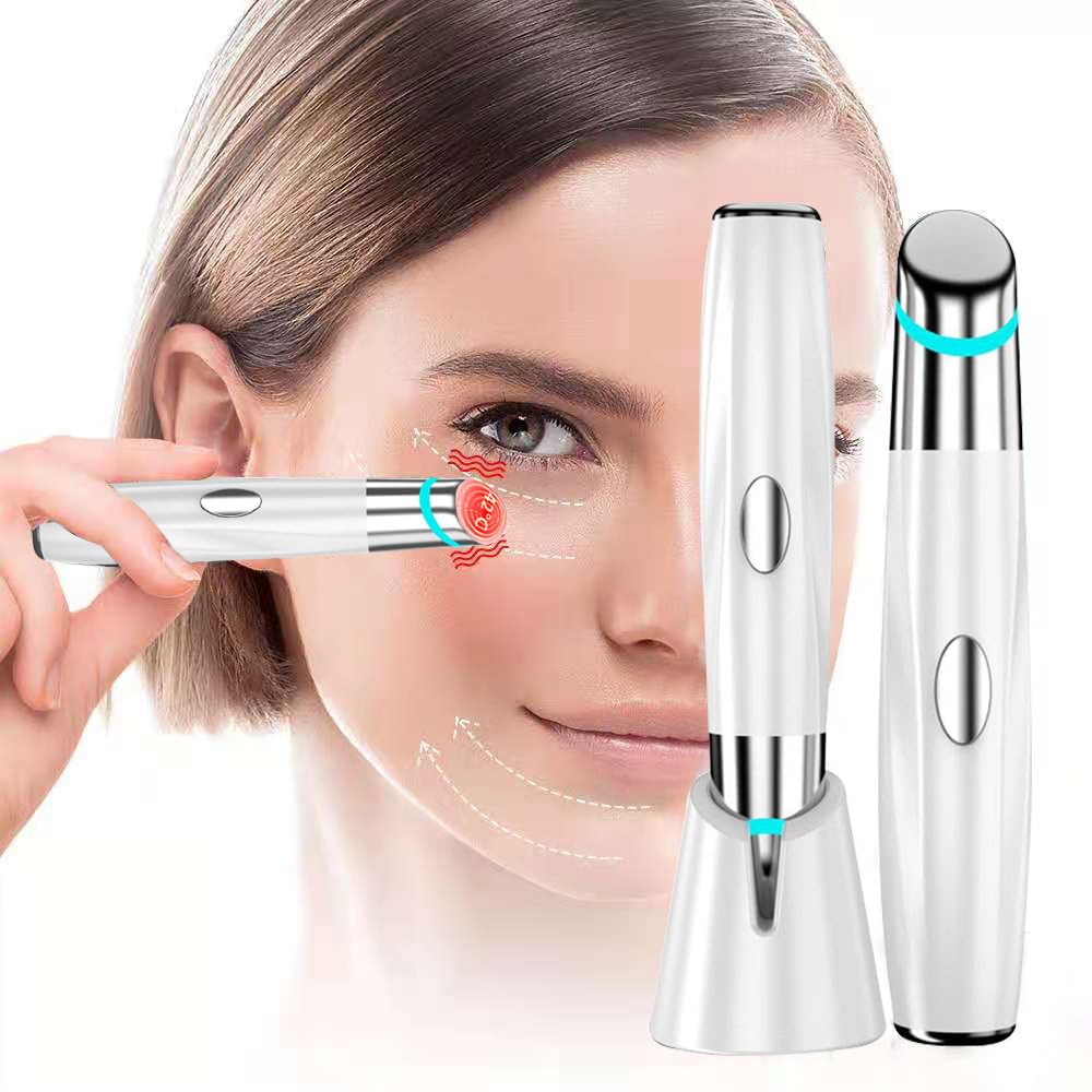 KaressoriesVibration Heating Massage Pen, Anti-aging Eye Massager, Thermal Massage Eye Beauty Device, Eye Contour, Reducing Dark Circles, Wrinkles or Eye Bags, Eye SPA