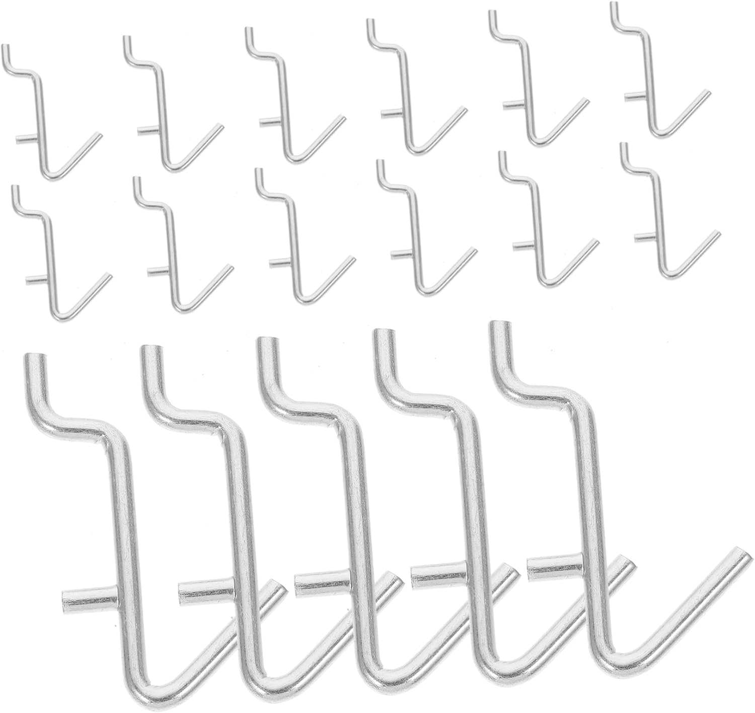 SMASOLO 20pcs Heavy Duty Pegboard Hooks for Tools and Keys Sturdy Metal Display Hangers for Organizing Home Garage and Workshop for Pegboard Accessories