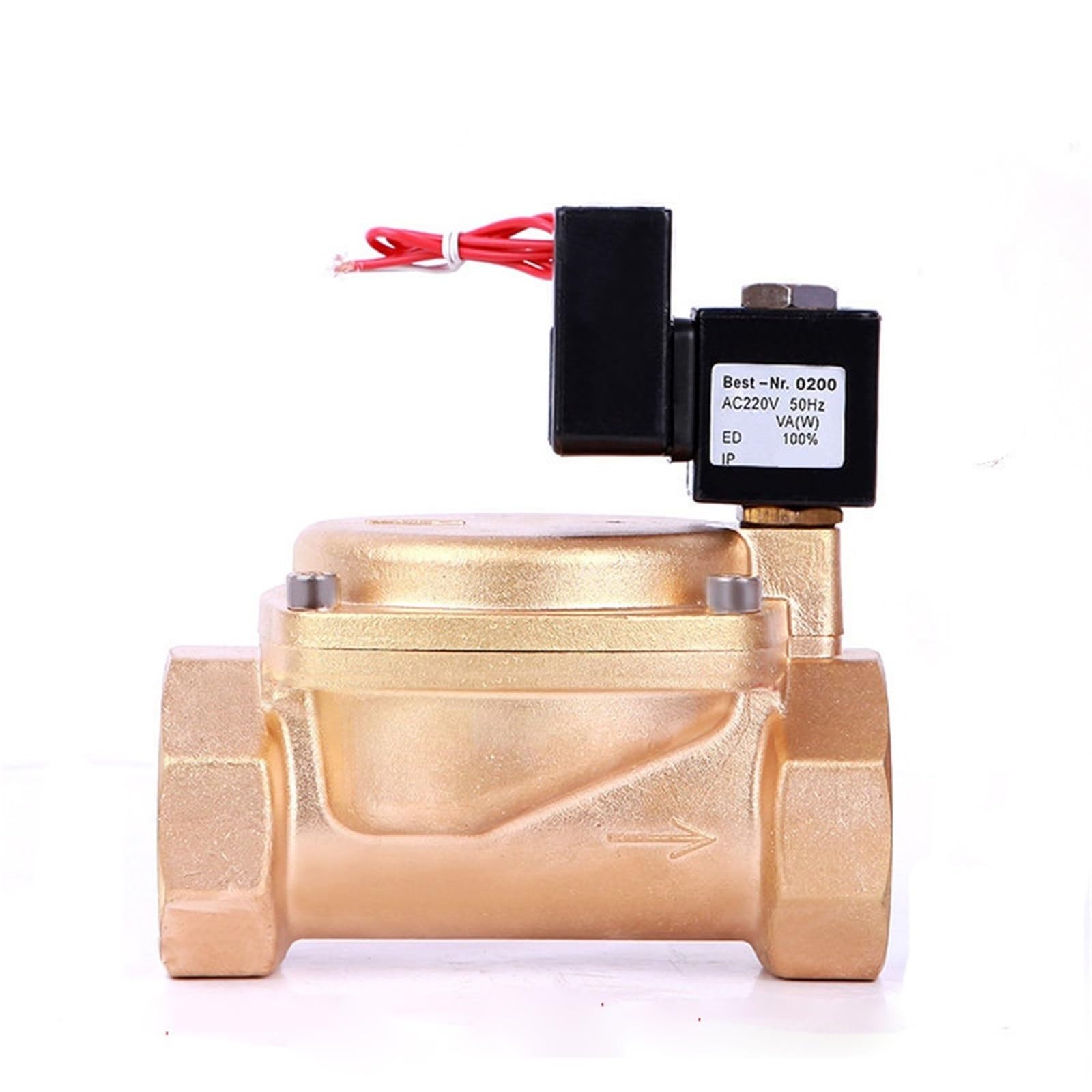 Électrovanne haute pression laiton G2 pouces vanne 380V Viton NC
