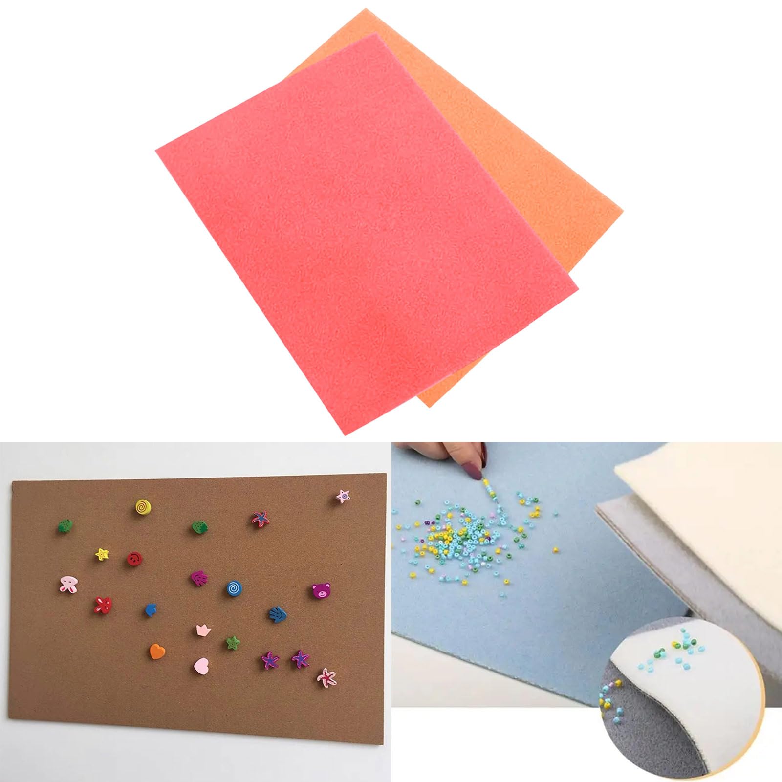 2 Pack Padded Bead Cloth Sponge Bead Pads Hand Cushion Bead Pads Jewelry Essential Tool for Beading Projects