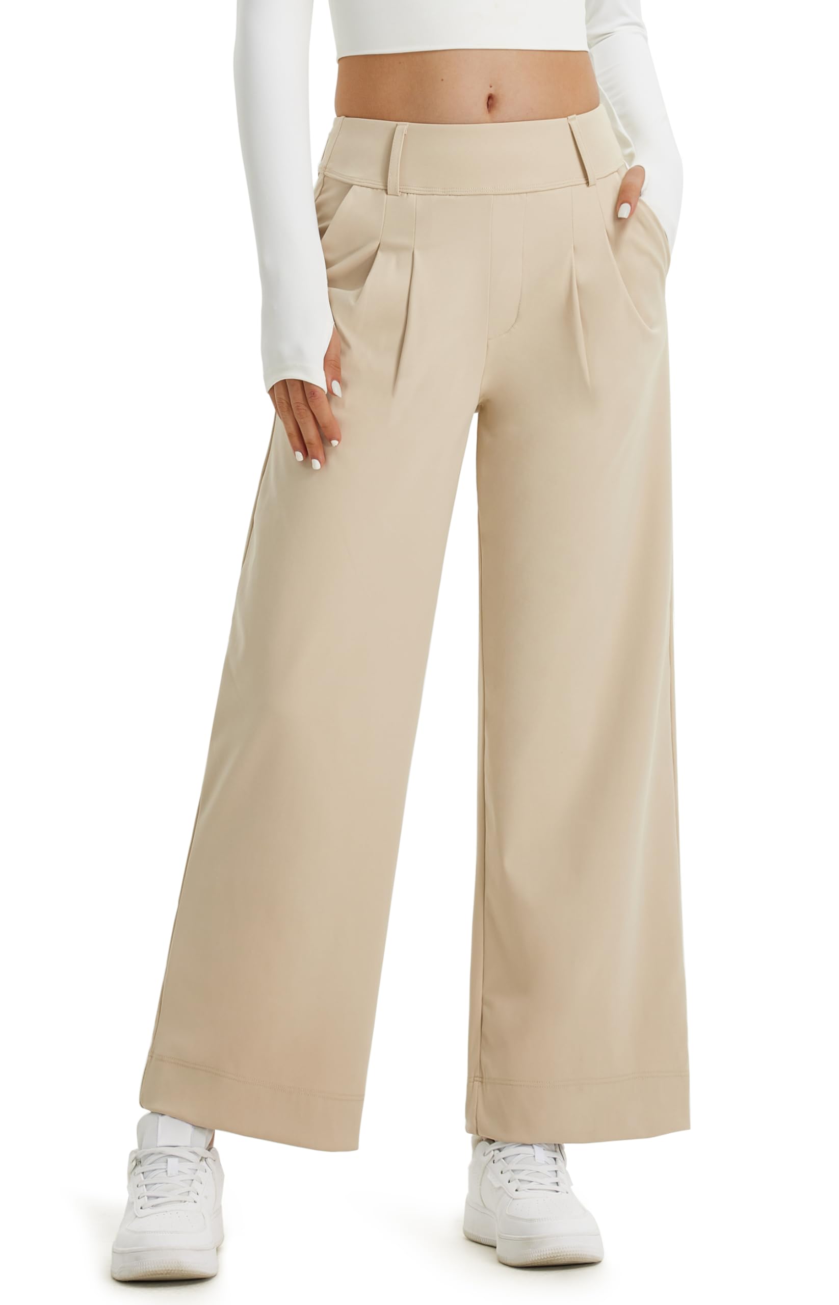 Libin Womens Wide Leg Work Pants 29 Pull On Stretch Casual Dress Sweatpants Business Office Slacks Trousers with