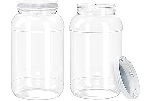 ljdeals 1 Gallon Clear Plastic Storage Containers with Lids