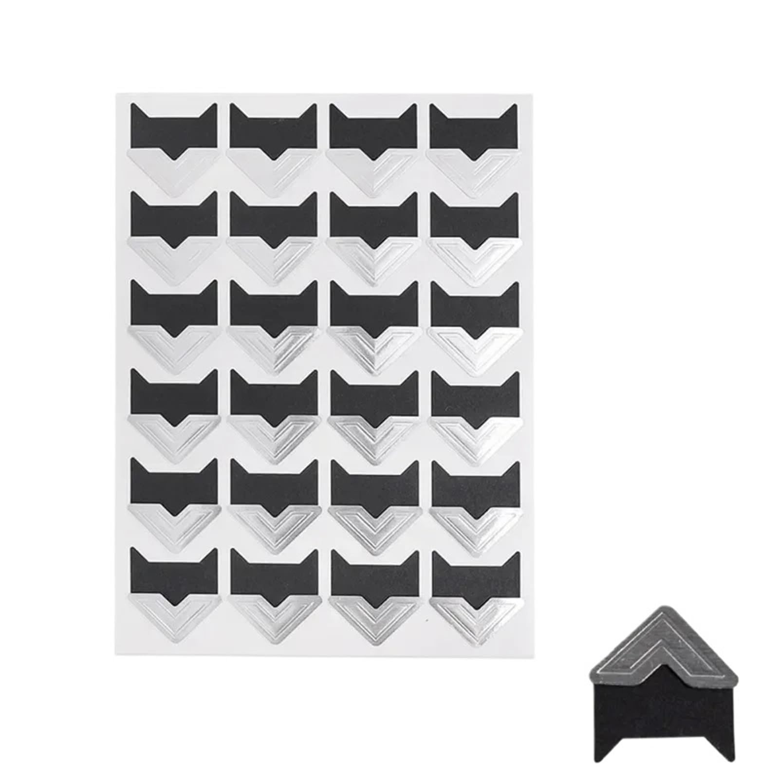 Gwyzax Self Adhesive Photo Corners 240-2400PCS Photo Corner Sticker Kraft Paper DIY Vintage Stickers for Self-Adhesive Photoes Album Scrapbooking(Silver-2400pcs)