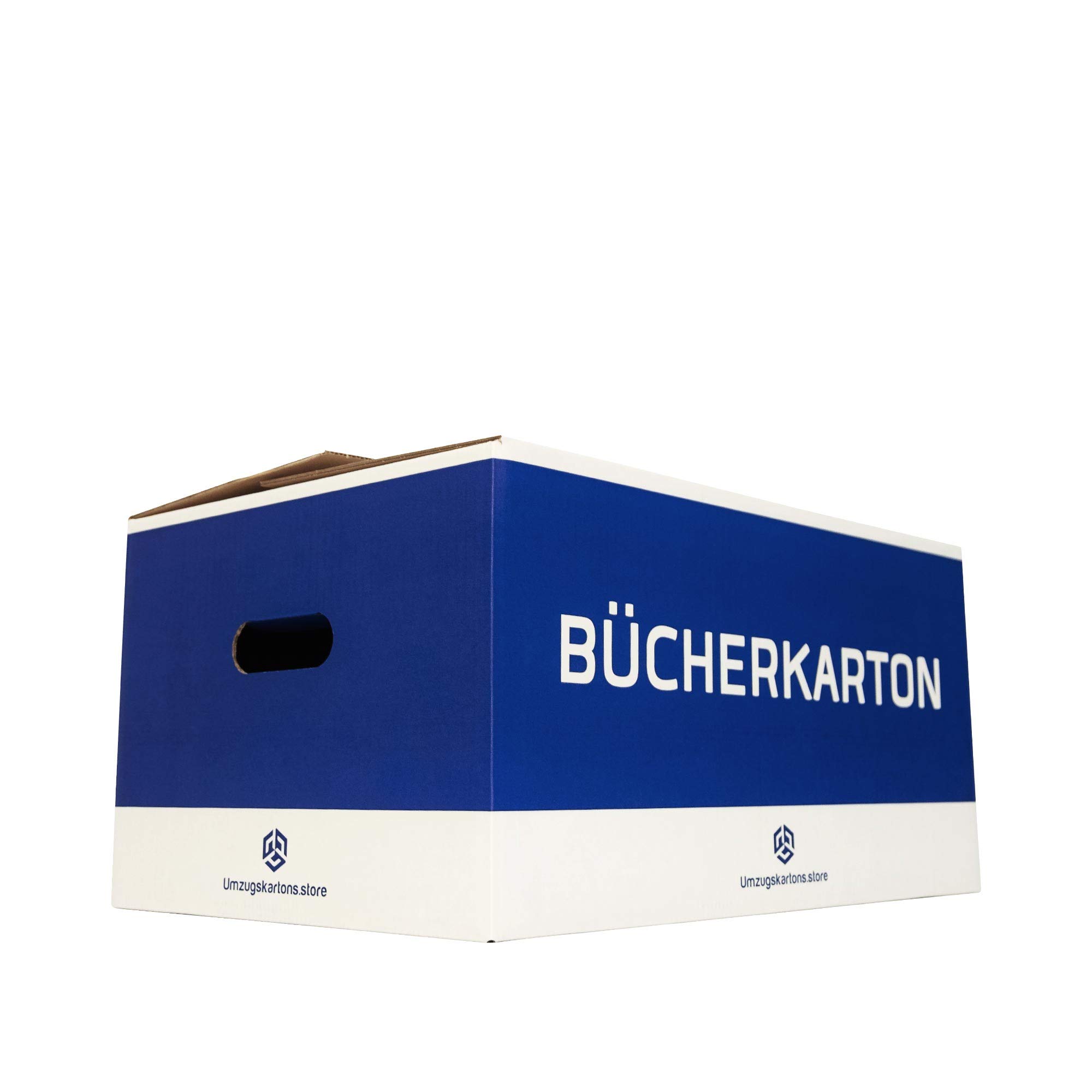Bücherkartons Professionell - 10 Stück - 35 Liter - Entfaltet sich Automatisch - Selbstschließend - Bücherboxen - Doppelte Wellpappe - Umzugskartons