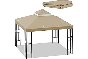 Sumfaller 10x10 FT Waterproof Patio Gazebo Canopy Top Cover