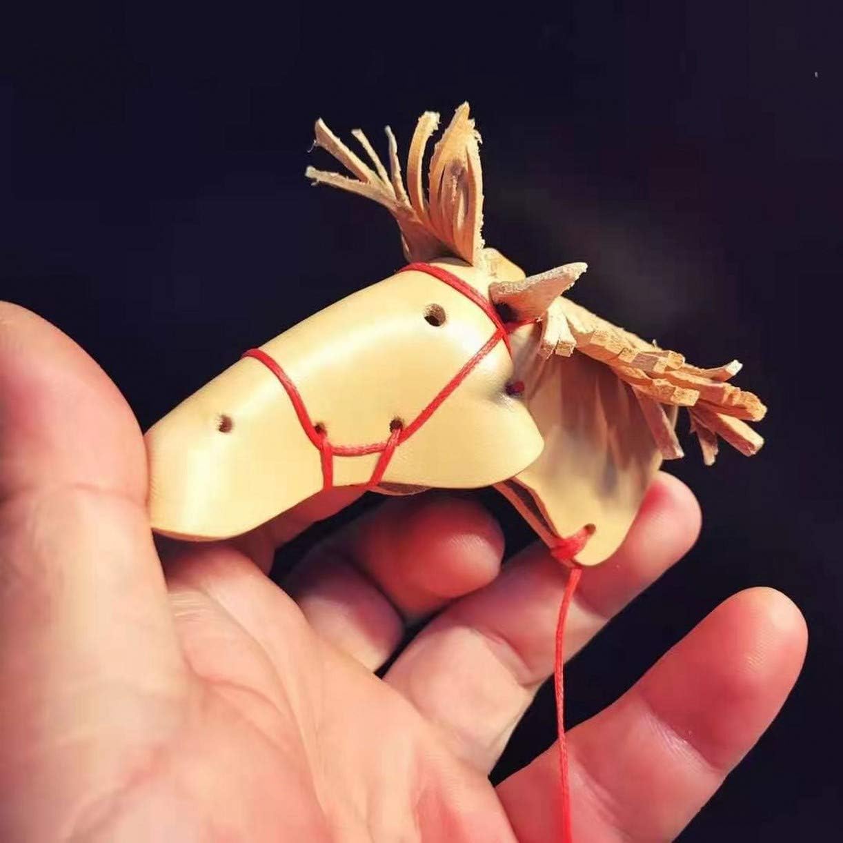 WellieSTR 1 Set Japan Steel Rule Leather Die Cut Mould Punch Tool Cutting Die for DIY Leather Craft - Horse Head Keyring Pendant Mold(85mm)