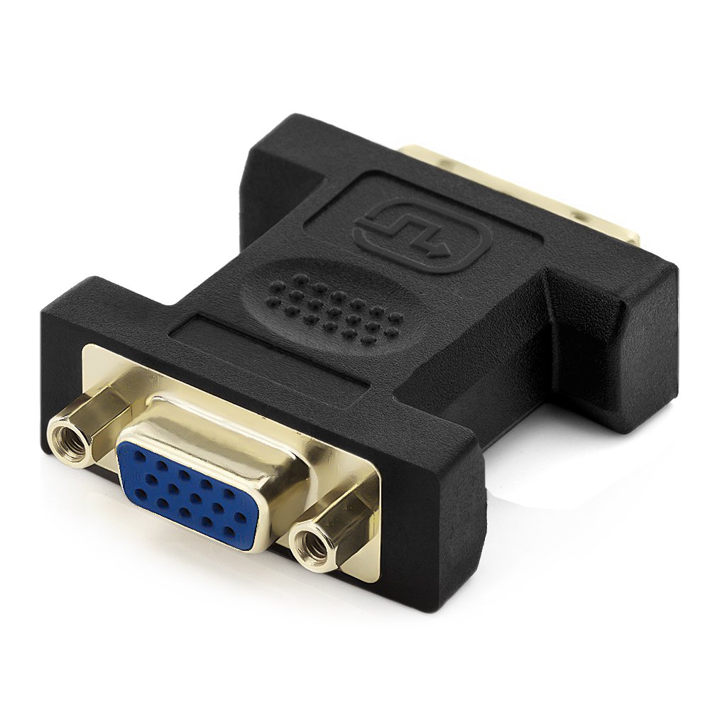 deleyCON Adattatore da DVI-I Femmina (IN) a VGA Femmina (Out) - per Monitor/proiettore VGA - Unidirezionale