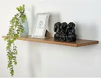 Prateleira Flutuante 1MT x 15cm em MDF Amadeirado Louro Freijó com Suporte Invisível – Prateleira de Parede Decorativa para Sala, Quarto, Cozinha e Escritório – Refloresça